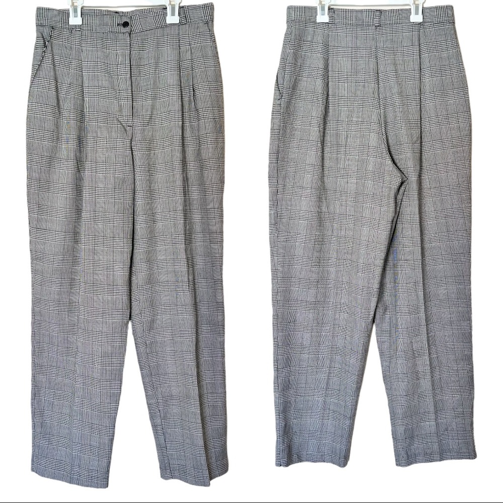 Vintage TR Bentley Houndstooth High Waisted Trousers Pants